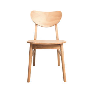 Wooden chair isolated on white with clipping path