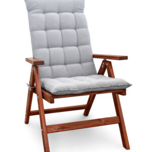 Wooden folding chair isolated on white